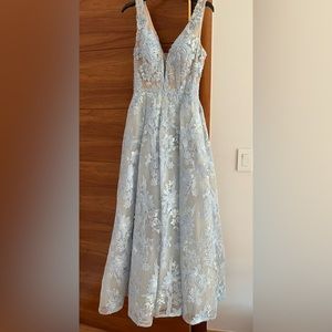 LARA BabyBlue sparkly dress. Size 2. Worn once